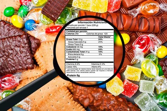 Etiquetas nutricionales de alimentos